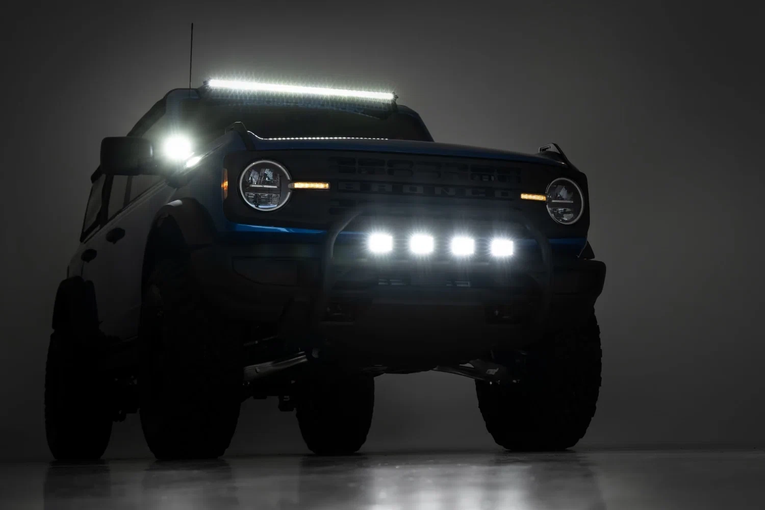 Fits Ford Bronco(21-24) LED Light Upper Windshield 40_ Black Single Row 71041